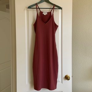 Ribbed Knit Midi Dress